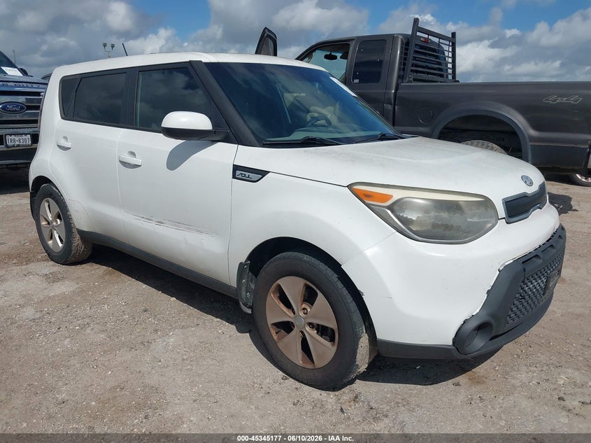 2015 Kia Soul VIN KNDJN2A25F7126002 IAAI salvage auction — NORMAL WEAR, Original (Texas), sold $725 on 2026-07-06 (photo 1)