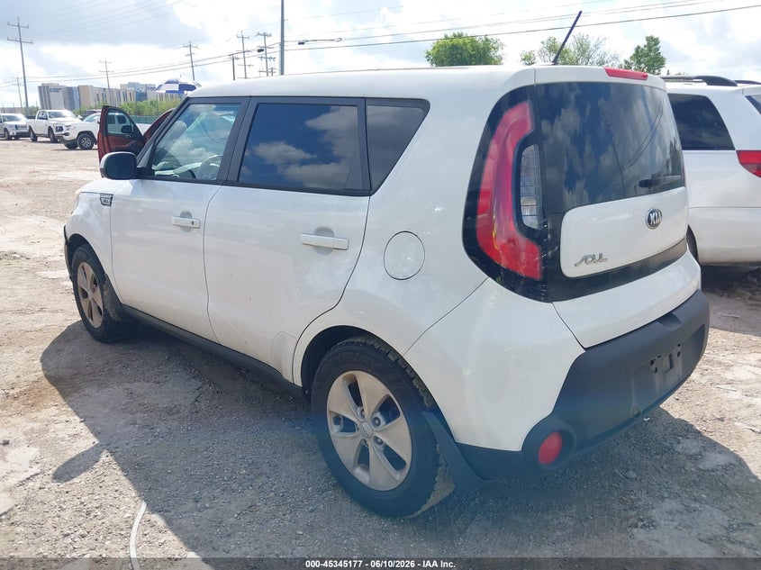 2015 Kia Soul VIN KNDJN2A25F7126002 IAAI salvage auction — NORMAL WEAR, Original (Texas), sold $725 on 2026-07-06 (photo 3)