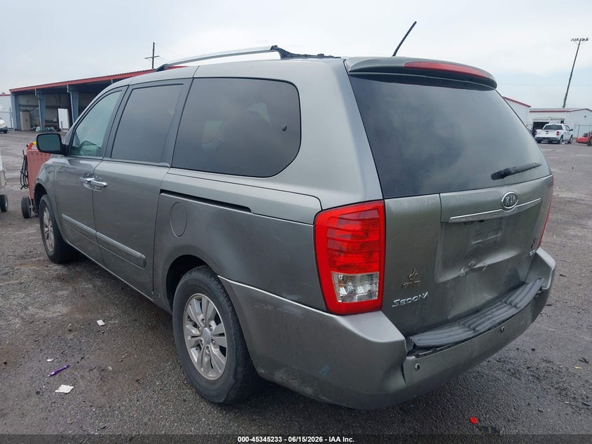 2011 Kia SEDONA VIN KNDMH4C76B6383517 IAAI salvage auction — REAR END, Salvage (Louisiana), sold $200 on 2026-07-07 (photo 3)