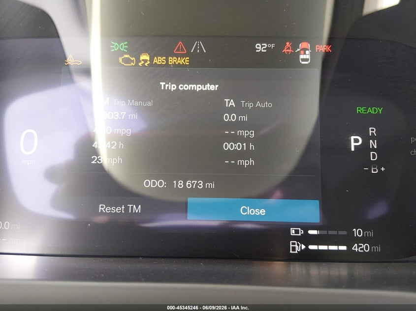 2025 Volvo VIN YV4H60RC2S1199464 IAAI salvage auction — RIGHT FRONT, Salvage (Tennessee), sold $23,000 on 2026-07-11 (photo 7)