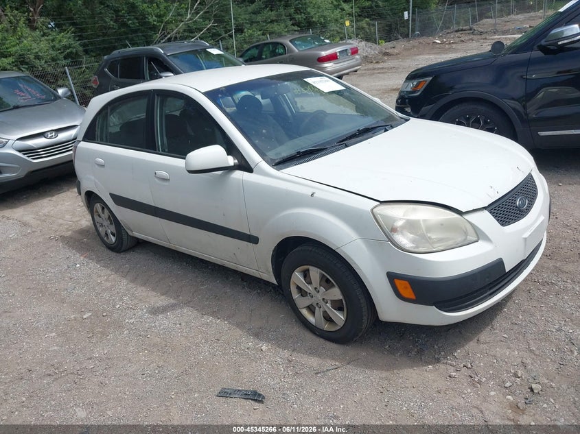 2008 Kia Rio VIN KNADE163086313226 IAAI salvage auction — LEFT SIDE, Salvage (Indiana), sold $300 on 2026-07-08 (photo 1)