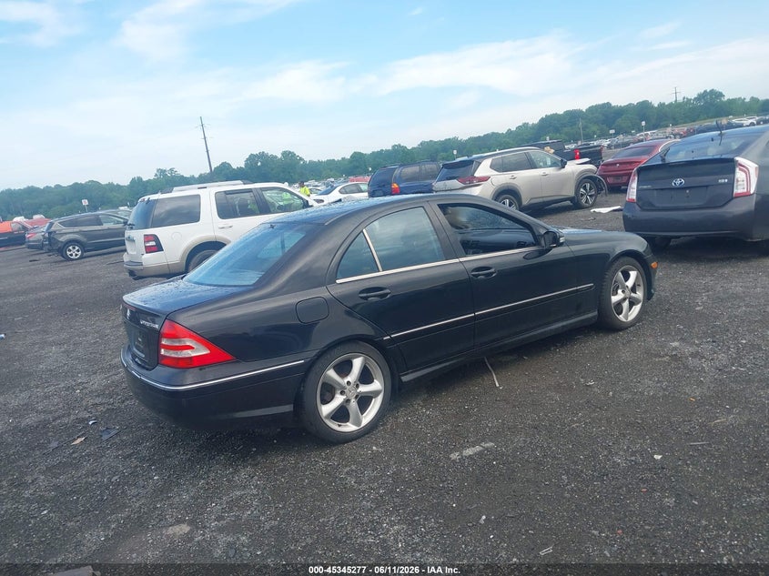 2005 Mercedes-benz C class VIN WDBRF40JX5F616412 IAAI salvage auction — INTERIOR BURN, Salvage - Greater Than 75% (Maryland), sold $225 on 2026-07-06 (photo 4)