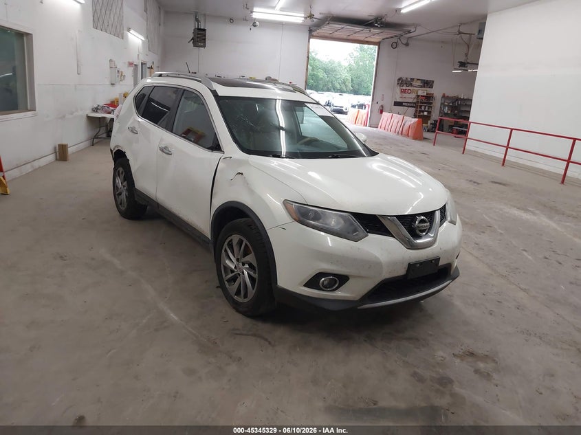 2014 Nissan Rogue VIN 5N1AT2MV7EC819960 IAAI salvage auction — LEFT REAR, Salvage Title, sold $750 on 2026-09-10 (photo 1)