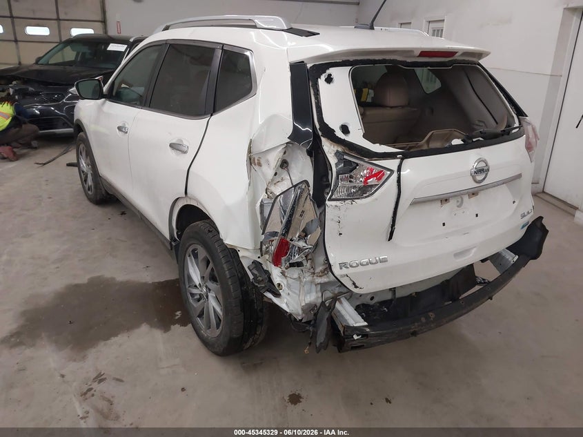 2014 Nissan Rogue VIN 5N1AT2MV7EC819960 IAAI salvage auction — LEFT REAR, Salvage Title, sold $750 on 2026-09-10 (photo 3)
