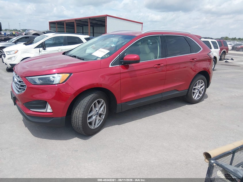 2022 Ford Edge VIN 2FMPK4J93NBA85480 IAAI salvage auction — HAIL, Salvage (Illinois), sold $9,900 on 2026-08-18 (photo 2)
