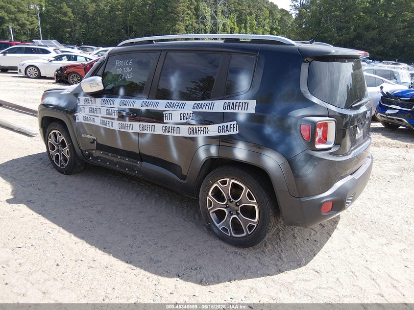 2016 Jeep Renegade VIN ZACCJADT9GPC66335 IAAI salvage auction — VANDALISM, Wait Title, sold $875 on 2026-08-11 (photo 3)