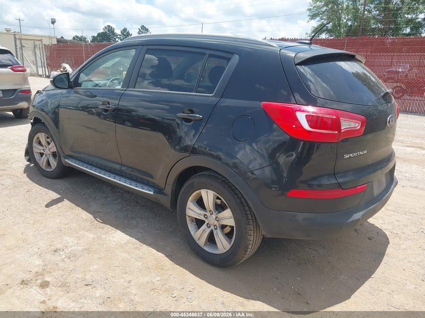 2013 Kia Sportage VIN KNDPB3A22D7447064 IAAI salvage auction — NORMAL WEAR, Clear (Tennessee), sold $1,000 on 2026-07-09 (photo 3)