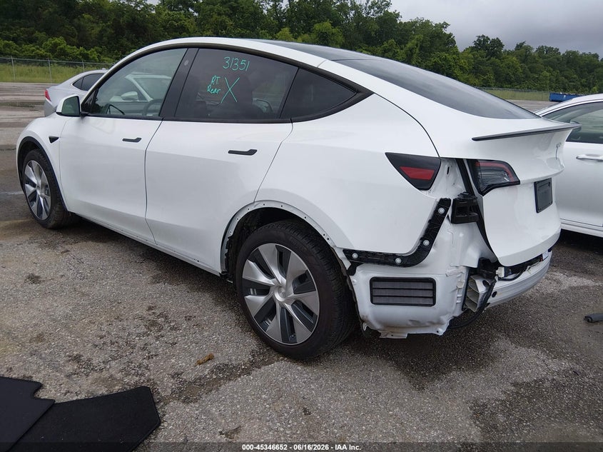 2022 Tesla Model y VIN 7SAYGDEE1NF313094 IAAI salvage auction — REAR END, Salvage (Louisiana), sold $12,600 on 2026-07-15 (photo 3)