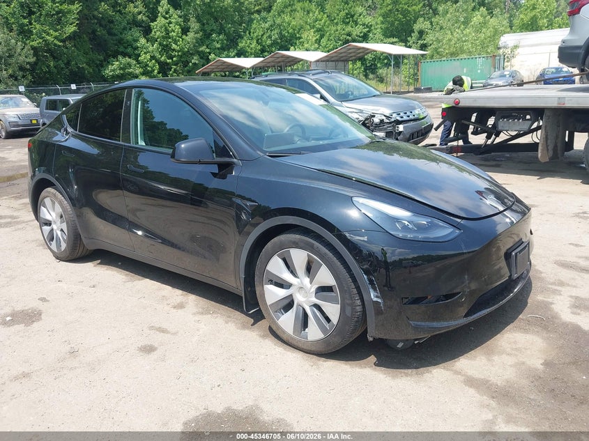 2023 Tesla Model y VIN 7SAYGDEE2PA212467 IAAI salvage auction — LEFT FRONT, Salvage - Greater Than 75% (Maryland), sold $11,000 on 2026-07-11 (photo 1)