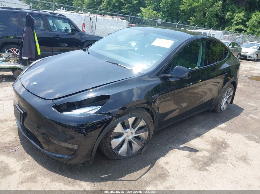 2023 Tesla Model y VIN 7SAYGDEE2PA212467 IAAI salvage auction — LEFT FRONT, Salvage - Greater Than 75% (Maryland), sold $11,000 on 2026-07-11 (photo 2)
