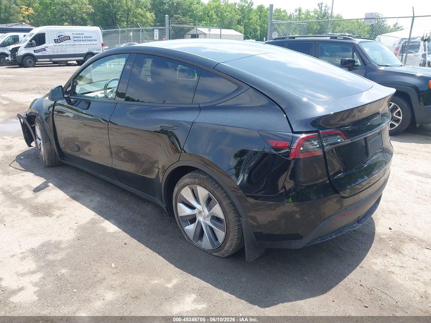 2023 Tesla Model y VIN 7SAYGDEE2PA212467 IAAI salvage auction — LEFT FRONT, Salvage - Greater Than 75% (Maryland), sold $11,000 on 2026-07-11 (photo 3)