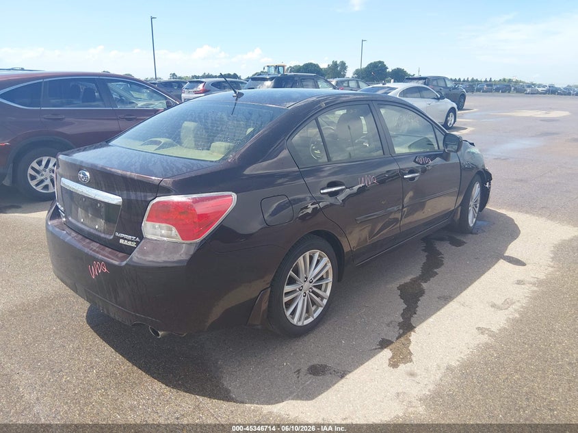 2013 Subaru Impreza VIN JF1GJAH6XDH018531 IAAI salvage auction — RIGHT FRONT, Salvage Title, sold $1,525 on 2026-07-29 (photo 4)