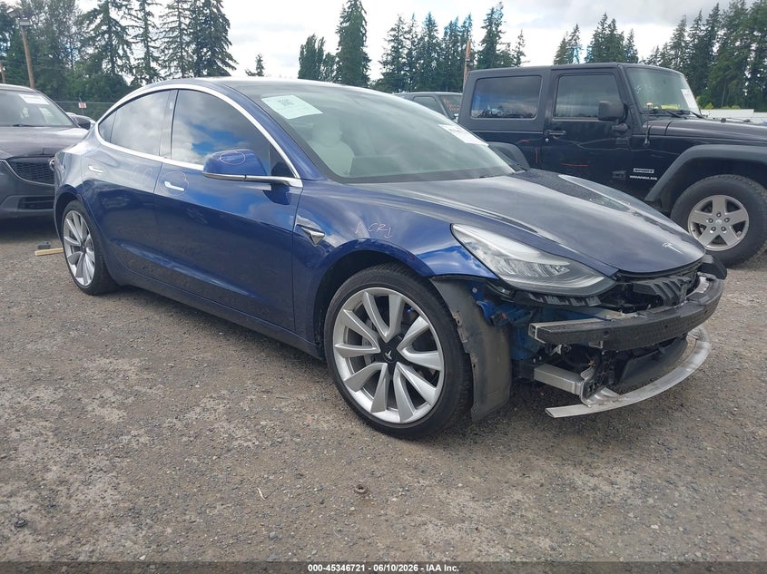 2020 Tesla Model 3 VIN 5YJ3E1EA4LF785988 IAAI salvage auction — FRONT END, Salvage Title, sold $4,450 on 2026-07-31 (photo 1)