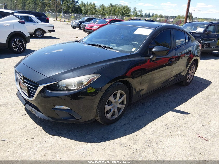 2014 Mazda 3 VIN JM1BM1T79E1131151 IAAI salvage auction — LEFT REAR, Salvage Title, sold $1,450 on 2026-07-22 (photo 2)