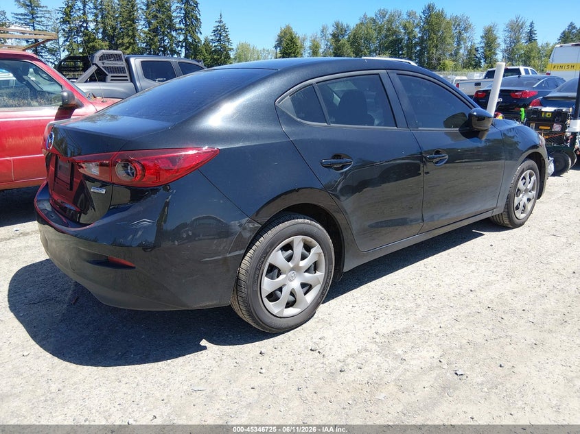 2014 Mazda 3 VIN JM1BM1T79E1131151 IAAI salvage auction — LEFT REAR, Salvage Title, sold $1,450 on 2026-07-22 (photo 4)