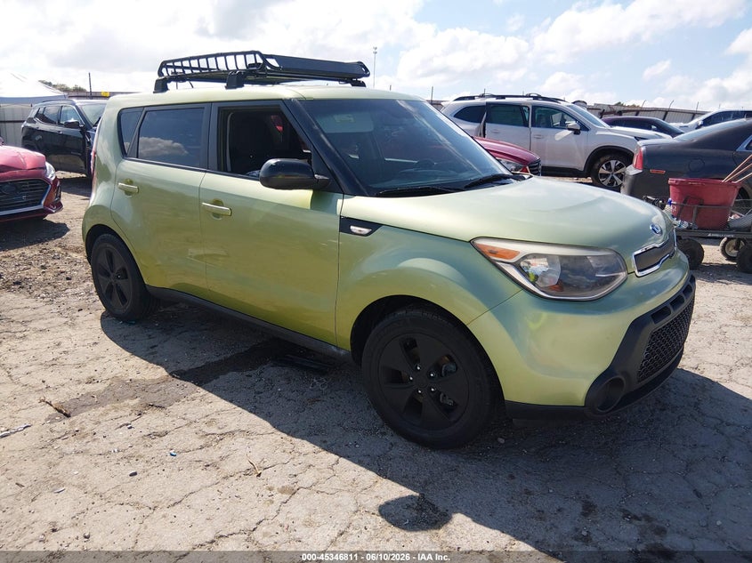 2014 Kia Soul VIN KNDJN2A22E7713028 IAAI salvage auction — THEFT, Clear (Arkansas), sold $400 on 2026-07-16 (photo 1)