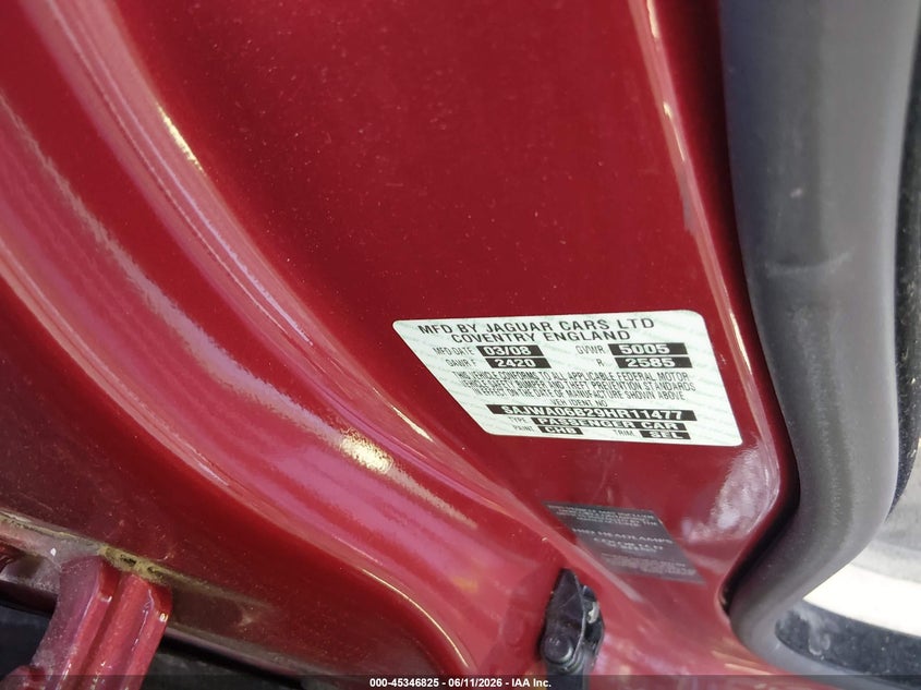 2009 Jaguar Xf VIN SAJWA06B29HR11477 IAAI salvage auction — FRONT & REAR, Bill Of Sale (New York), sold $600 on 2026-07-14 (photo 9)
