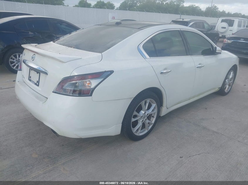 2012 Nissan Maxima VIN 1N4AA5AP5CC816544 IAAI salvage auction — NORMAL WEAR, Dismantler/Coa (Texas), sold $325 on 2026-07-10 (photo 4)