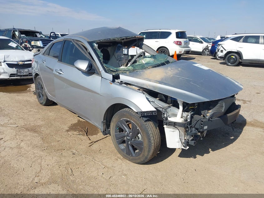 2023 Hyundai Elantra VIN 5NPLM4AGXPH107641 IAAI salvage auction — LEFT SIDE, Non-Repairable (Texas), sold $25 on 2026-07-28 (photo 1)
