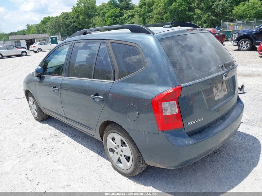 2009 Kia Rondo VIN KNAFG528297284996 IAAI salvage auction — FRONT END, Clear (Virginia), sold $350 on 2026-07-07 (photo 3)