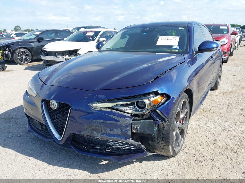 2018 Alfa romeo Giulia VIN ZARFAECN8J7577448 IAAI salvage auction — LEFT FRONT, Original (Texas), sold $7,600 on 2026-08-25 (photo 2)