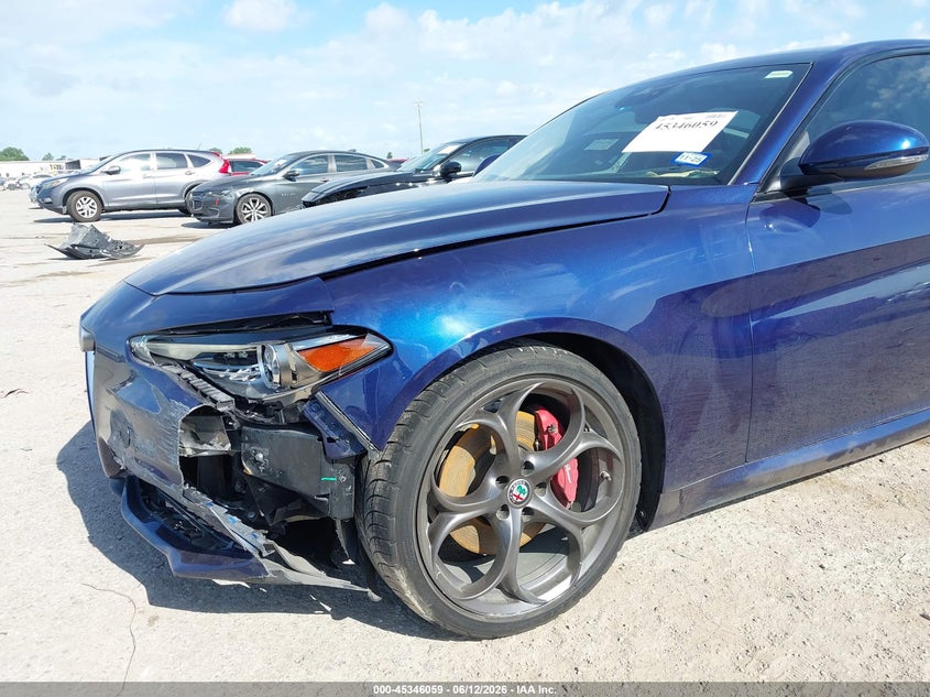 2018 Alfa romeo Giulia VIN ZARFAECN8J7577448 IAAI salvage auction — LEFT FRONT, Original (Texas), sold $7,600 on 2026-08-25 (photo 6)