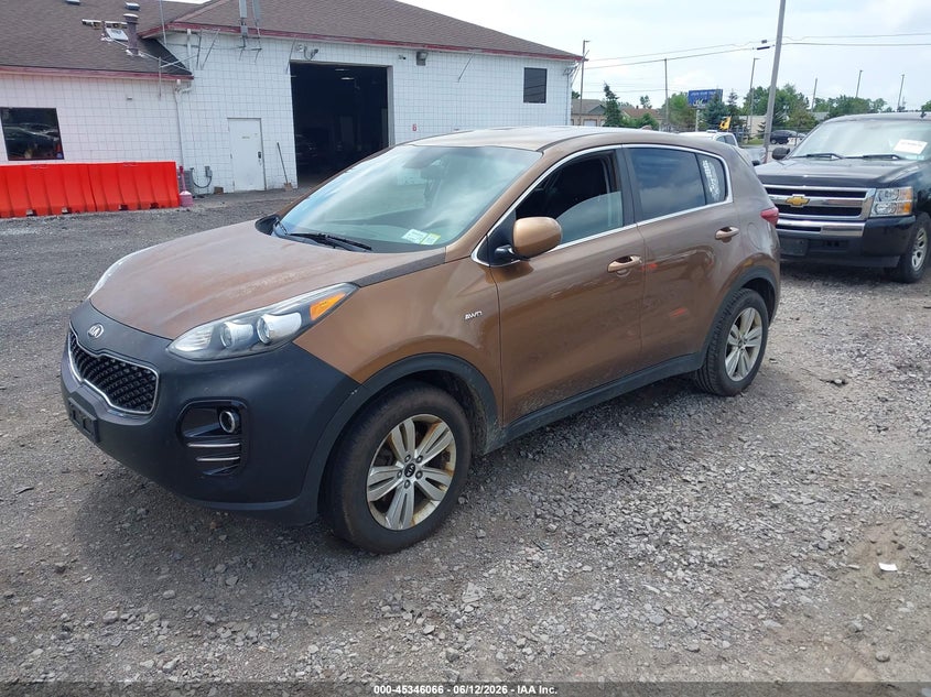2017 Kia Sportage VIN KNDPMCAC4H7230284 IAAI salvage auction — NORMAL WEAR, Clear (New York), sold $1,200 on 2026-07-08 (photo 2)