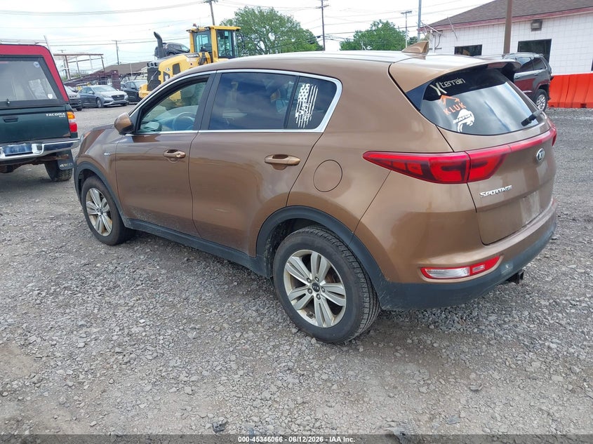 2017 Kia Sportage VIN KNDPMCAC4H7230284 IAAI salvage auction — NORMAL WEAR, Clear (New York), sold $1,200 on 2026-07-08 (photo 3)