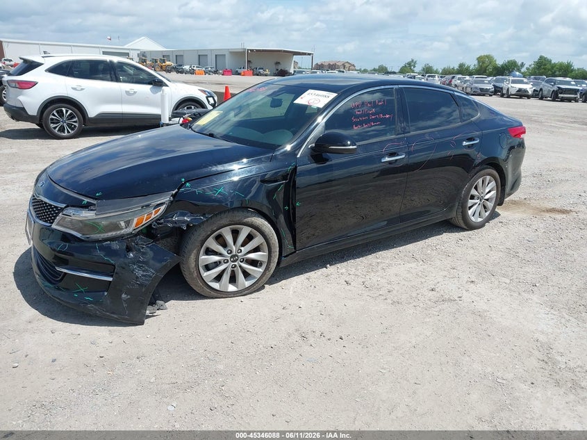 2018 Kia Optima VIN 5XXGU4L31JG191718 IAAI salvage auction — LEFT FRONT, Salvage (Texas), sold $1,500 on 2026-08-01 (photo 2)