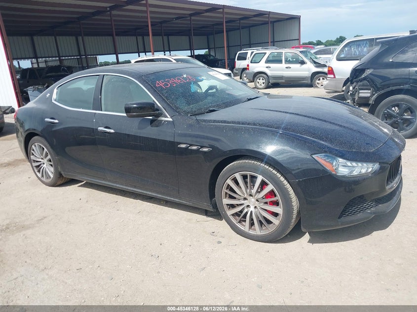 2016 Maserati Ghibli VIN ZAM57RTA6G1181101 IAAI salvage auction — SIDE, Wait Title, sold $3,900 on 2026-08-22 (photo 1)