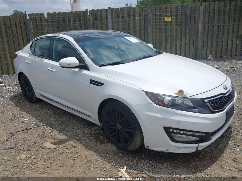 2013 Kia Optima VIN 5XXGR4A63DG160148 IAAI salvage auction — NORMAL WEAR, Clear (Virginia), sold $550 on 2026-07-06 (photo 1)