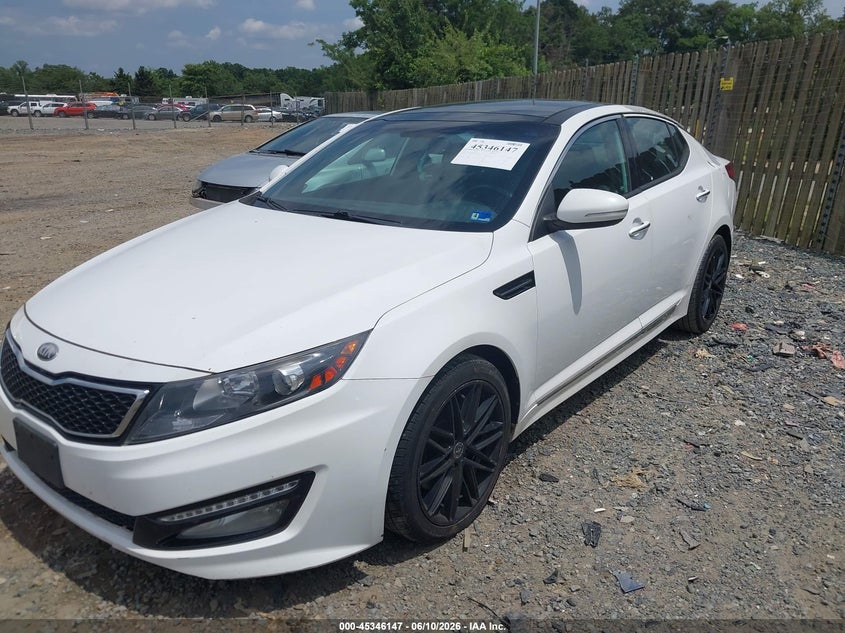 2013 Kia Optima VIN 5XXGR4A63DG160148 IAAI salvage auction — NORMAL WEAR, Clear (Virginia), sold $550 on 2026-07-06 (photo 2)