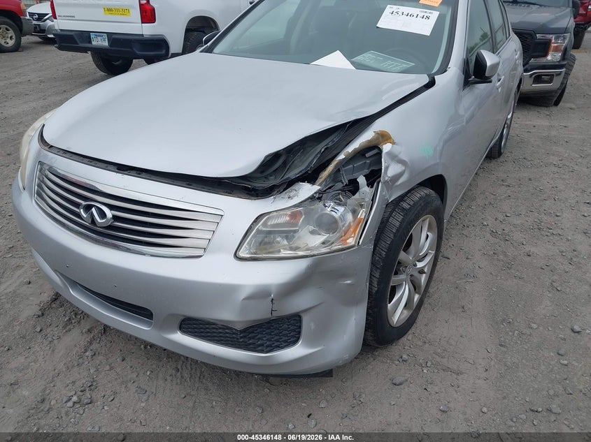 2009 Infiniti G VIN JNKCV61E29M300669 IAAI salvage auction — FRONT END, Salvage (Arkansas), sold $1,050 on 2026-07-18 (photo 6)