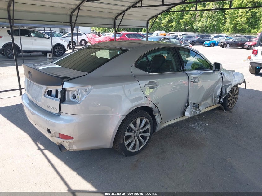 2006 Lexus Is 250 VIN JTHCK262965000648 IAAI salvage auction — FRONT END, Salvage (Connecticut), sold $450 on 2026-07-16 (photo 4)
