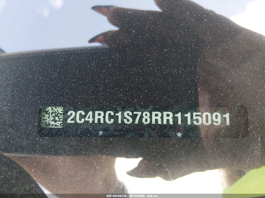 2024 Chrysler Pacifica VIN 2C4RC1S78RR115091 IAAI salvage auction — ALL OVER, Salvage Title, sold $15,700 on 2026-07-04 (photo 9)