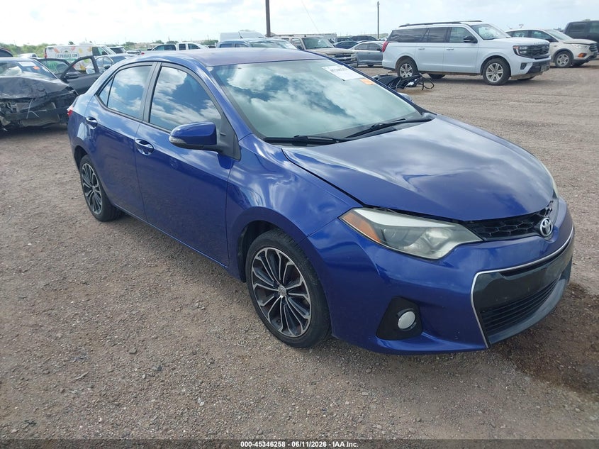 2015 Toyota Corolla VIN 5YFBURHE4FP261910 IAAI salvage auction — ENGINE DAMAGE, Salvage (Texas), sold $2,050 on 2026-07-29 (photo 1)