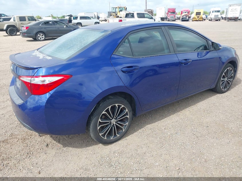 2015 Toyota Corolla VIN 5YFBURHE4FP261910 IAAI salvage auction — ENGINE DAMAGE, Salvage (Texas), sold $2,050 on 2026-07-29 (photo 4)