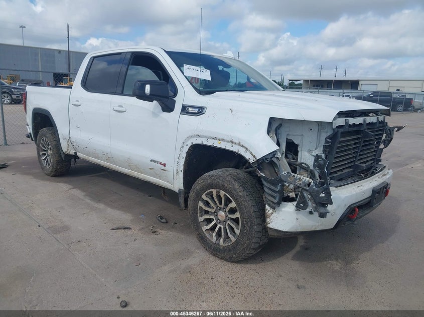 2021 Gmc SIERRA VIN 3GTU9EET4MG185579 IAAI salvage auction — WATER/FLOOD, Salvage Title, sold $7,100 on 2026-09-27 (photo 1)