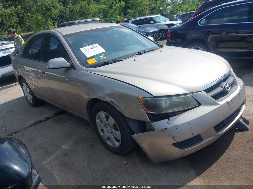 2007 Hyundai Sonata VIN 5NPET46C17H229614 IAAI salvage auction — RIGHT SIDE, Salvage (Kansas), sold $525 on 2026-07-08 (photo 1)