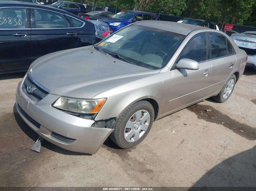 2007 Hyundai Sonata VIN 5NPET46C17H229614 IAAI salvage auction — RIGHT SIDE, Salvage (Kansas), sold $525 on 2026-07-08 (photo 2)