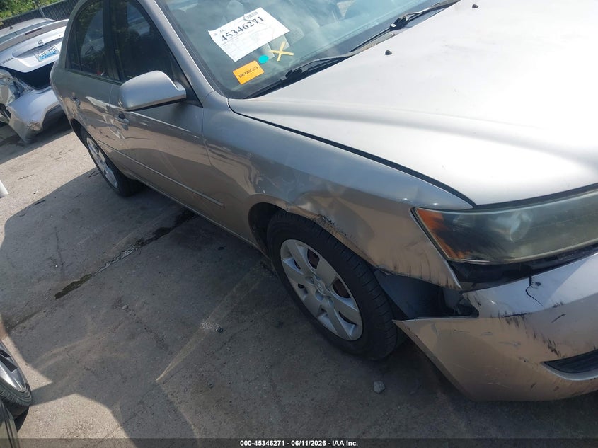 2007 Hyundai Sonata VIN 5NPET46C17H229614 IAAI salvage auction — RIGHT SIDE, Salvage (Kansas), sold $525 on 2026-07-08 (photo 6)