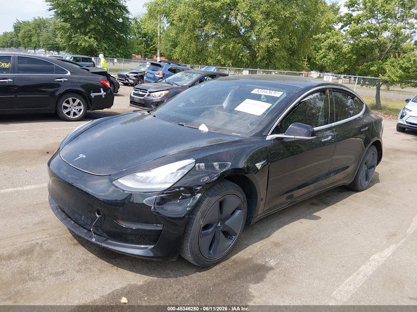 2020 Tesla Model 3 VIN 5YJ3E1EB1LF734795 IAAI salvage auction — SIDE, Salvage (New Jersey), sold $8,100 on 2026-08-01 (photo 2)