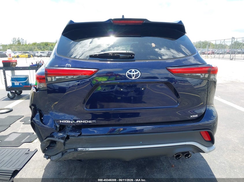 2022 Toyota Highlander VIN 5TDLZRAH5NS138682 IAAI salvage auction — LEFT REAR, Salvage Title, sold $16,000 on 2026-07-30 (photo 6)