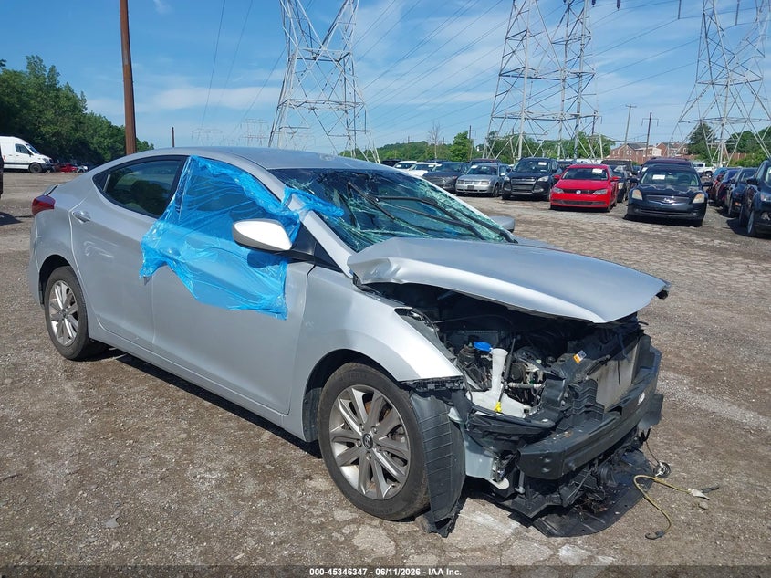 2014 Hyundai Elantra VIN KMHDH4AE4EU103087 IAAI salvage auction — FRONT & REAR, Salvage (Pennsylvania), sold $700 on 2026-07-10 (photo 1)