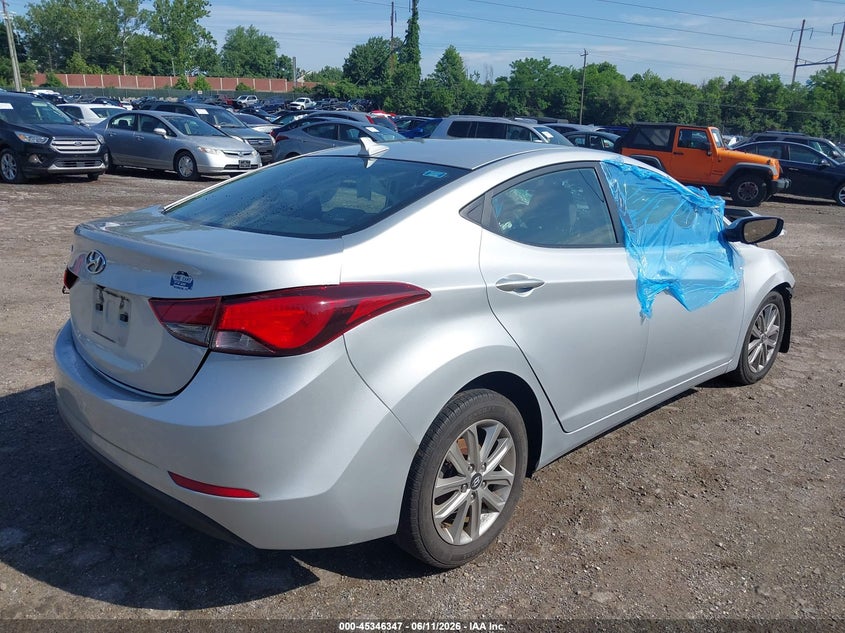 2014 Hyundai Elantra VIN KMHDH4AE4EU103087 IAAI salvage auction — FRONT & REAR, Salvage (Pennsylvania), sold $700 on 2026-07-10 (photo 4)