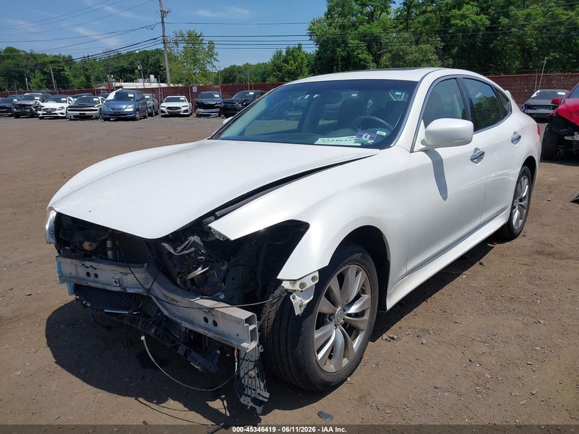 2013 Infiniti M VIN JN1BY1AR1DM600693 IAAI salvage auction — FRONT END, Salvage Title, sold $25 on 2026-07-22 (photo 2)