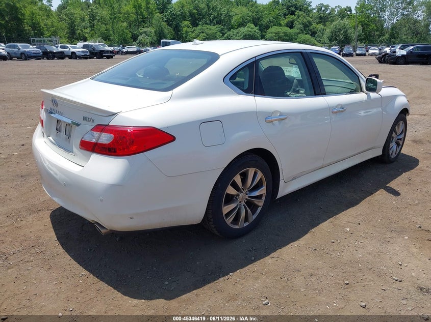 2013 Infiniti M VIN JN1BY1AR1DM600693 IAAI salvage auction — FRONT END, Salvage Title, sold $25 on 2026-07-22 (photo 4)