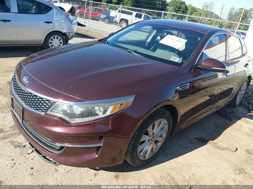 2016 Kia Optima VIN 5XXGU4L32GG106541 IAAI salvage auction — NORMAL WEAR, Clear-Dealer Only (West Virginia), sold $450 on 2026-07-09 (photo 2)