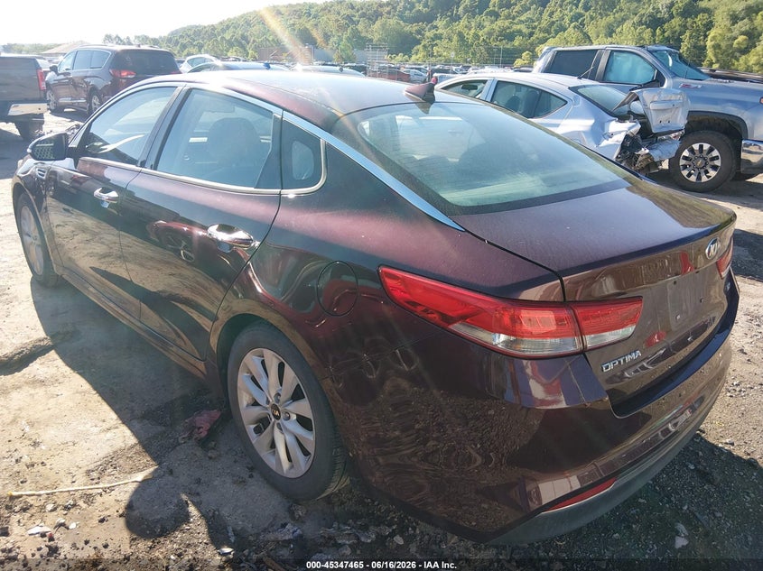 2016 Kia Optima VIN 5XXGU4L32GG106541 IAAI salvage auction — NORMAL WEAR, Clear-Dealer Only (West Virginia), sold $450 on 2026-07-09 (photo 3)