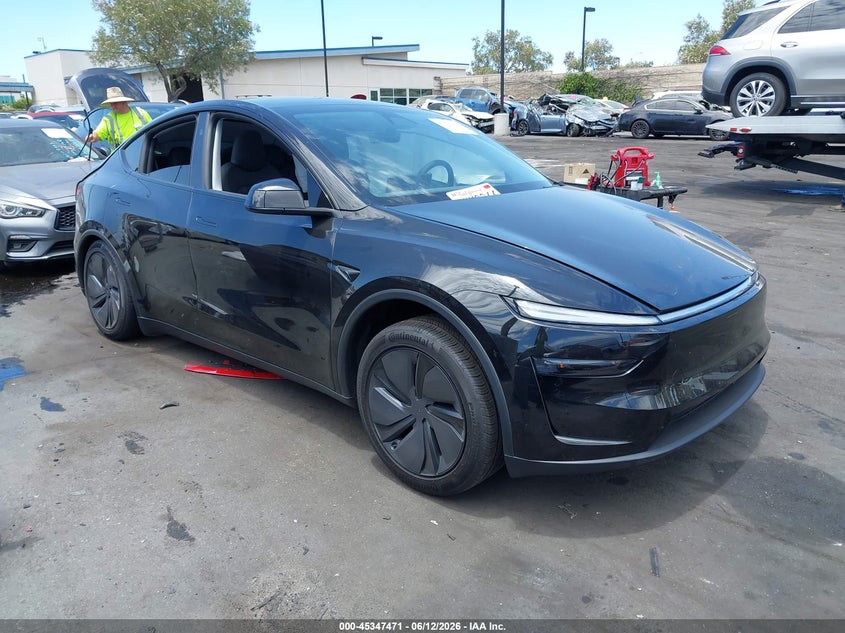 2026 Tesla Model y VIN 7SAYGDED8TF444284 IAAI salvage auction — LEFT REAR, Salvage Title, sold $1,050 on 2026-07-24 (photo 1)